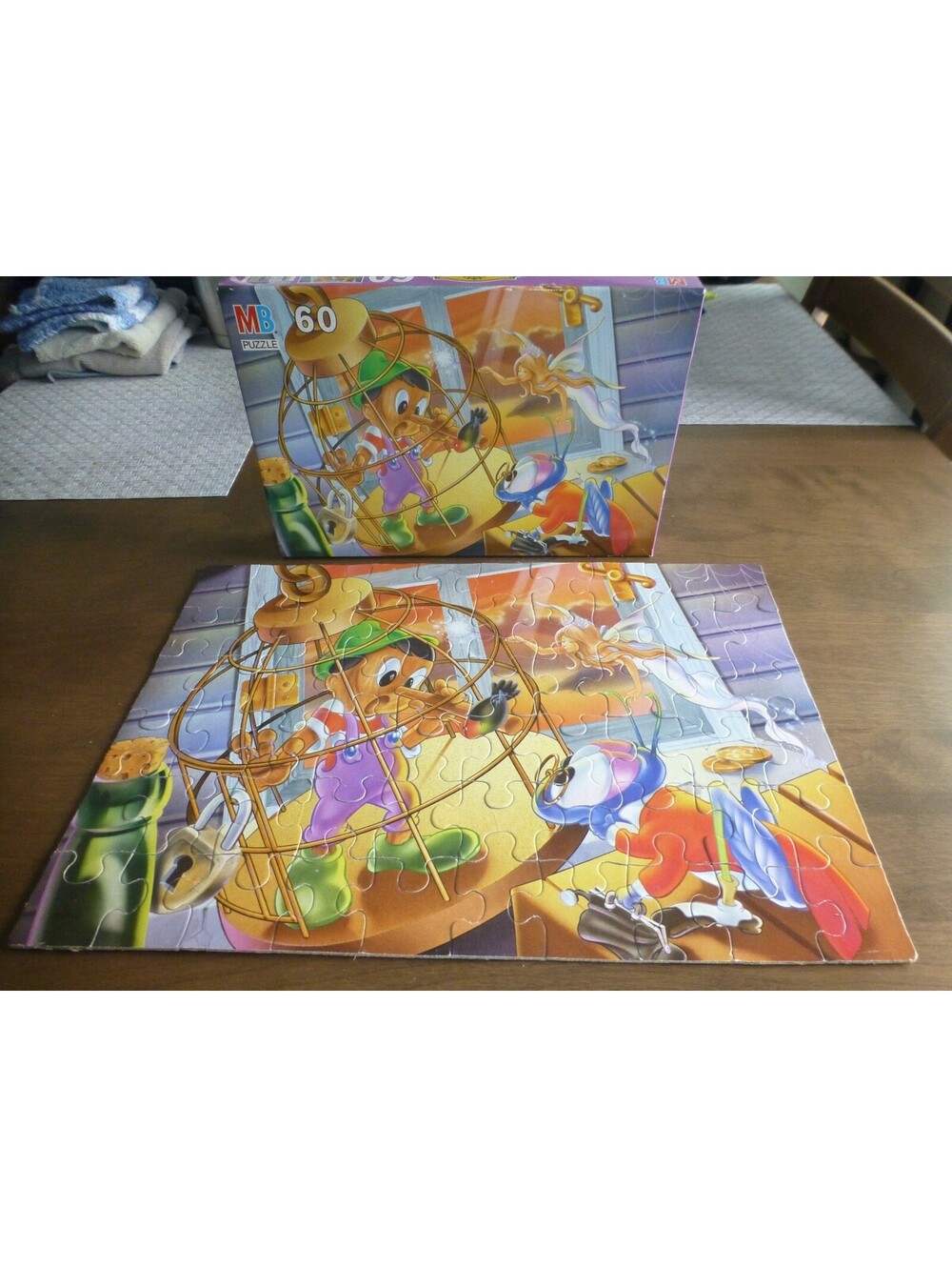MB Milton Bradley Storybook Pinocchio 60 Piece Puzzle Ages 4-8 Complete A2
